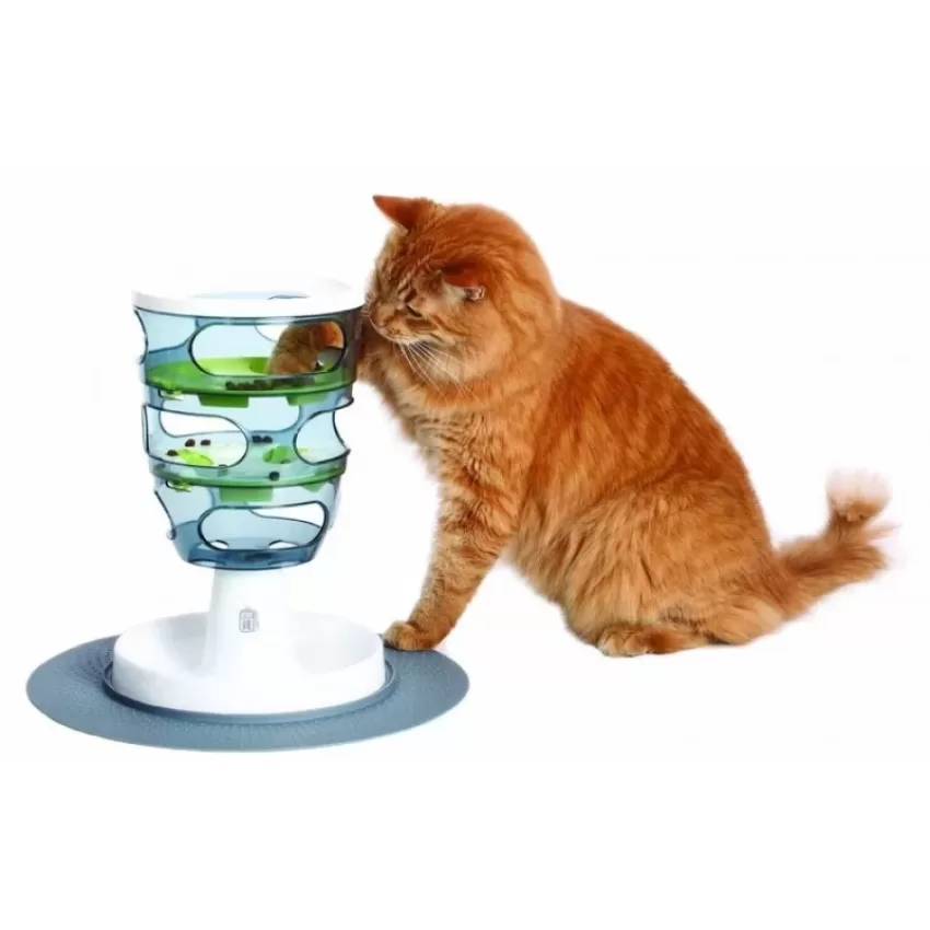 Spiele, die die Katze dazu ermutigen, sich ihr Futter selbst zu besorgen